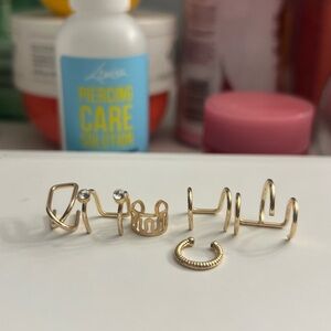 Gold Ear Cuff Set